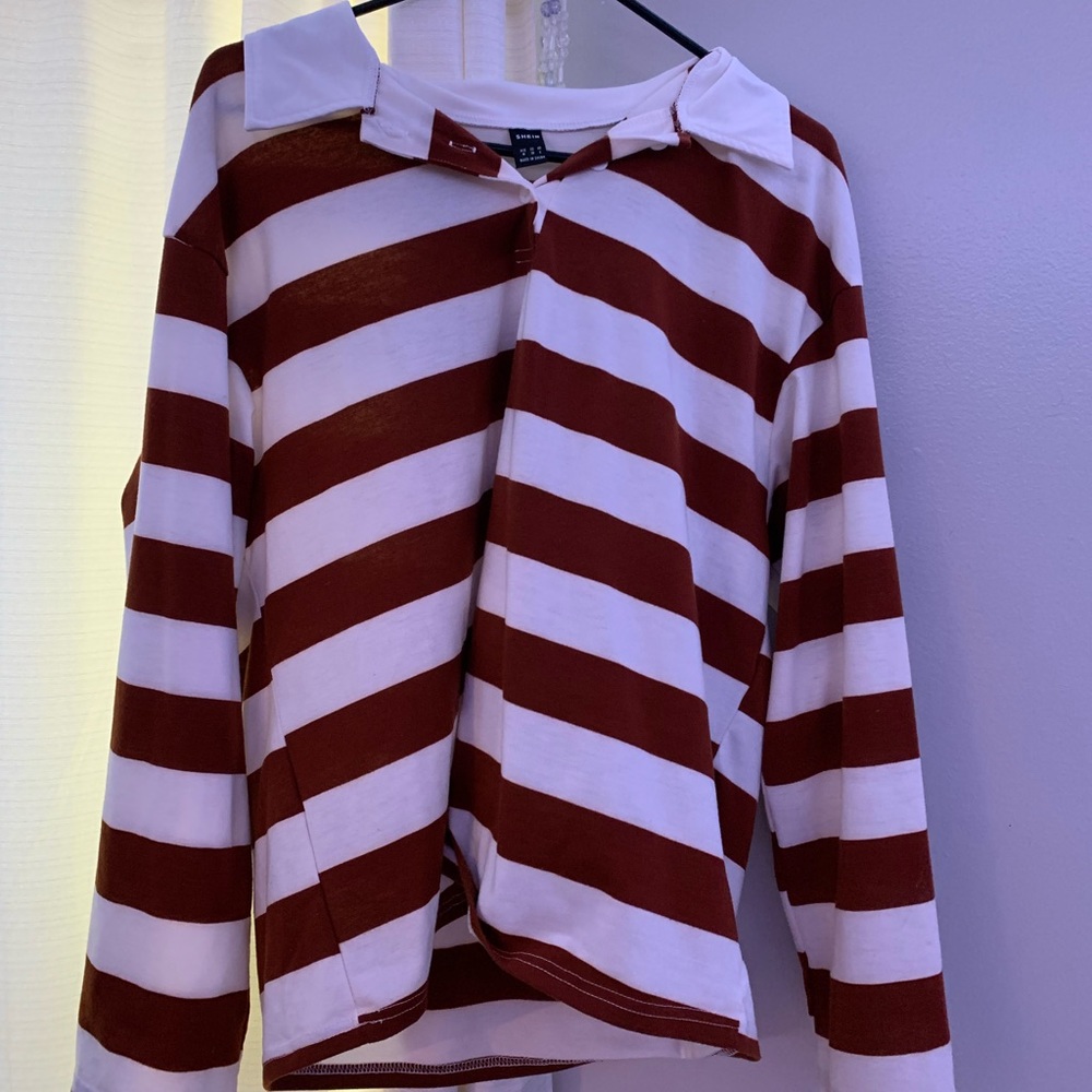 SHEIN long sleeve polo collar